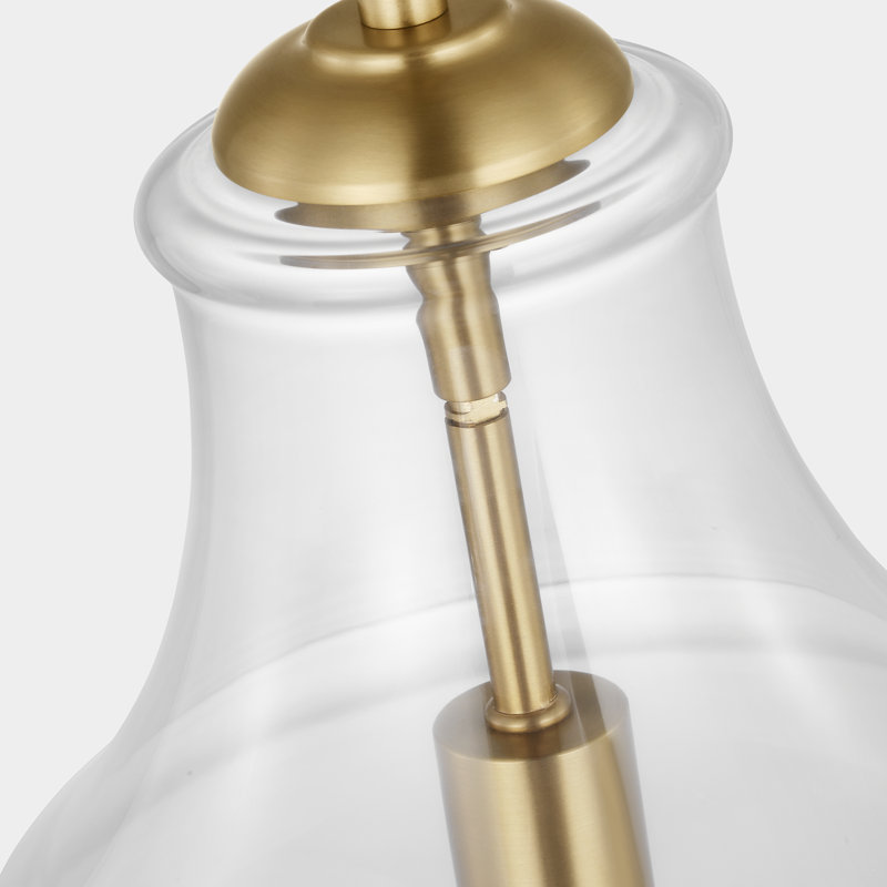 Zola One Light Pendant from Visual Comfort Studio, Satin Brass