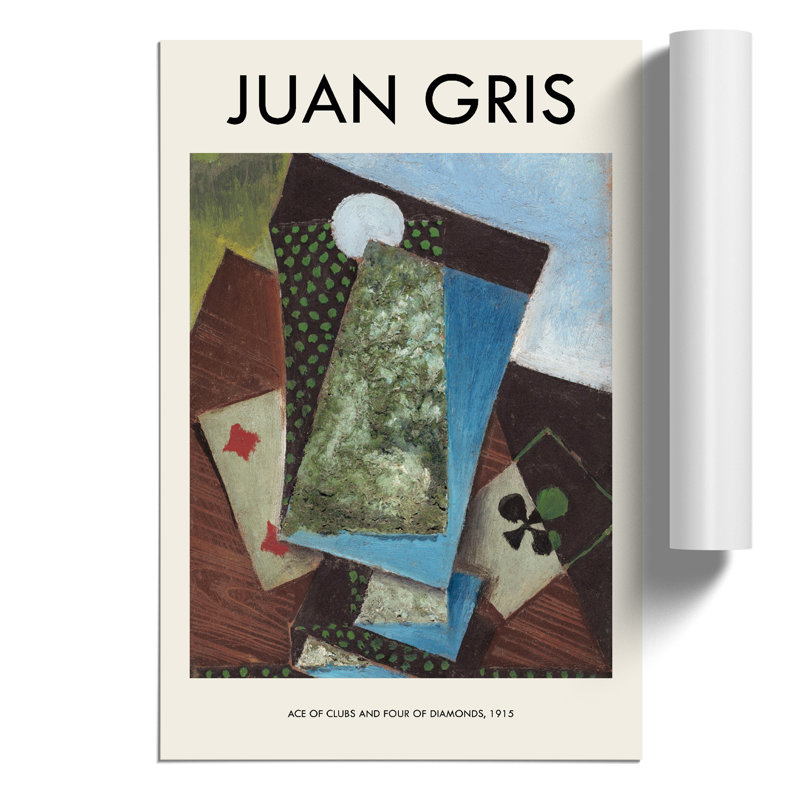 Playing Cards Print by Juan Gris - Frameless Print, 59cm H x 42cm W x 0.1cm D