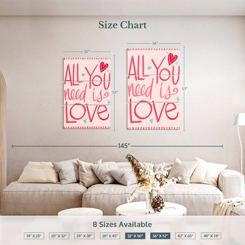 Tergel Love Is Kind - rose III, H 50 po x l 32 po