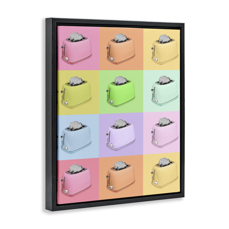 Cadre flottant Disco, 31 x 25, Cadre flottant noir de jais