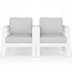 White Frame/Light Gray Cushion