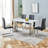 Modern Faux Leather High-Back Cantilever Dining Chairs with Top Handle-92179334-98548425-108344481
