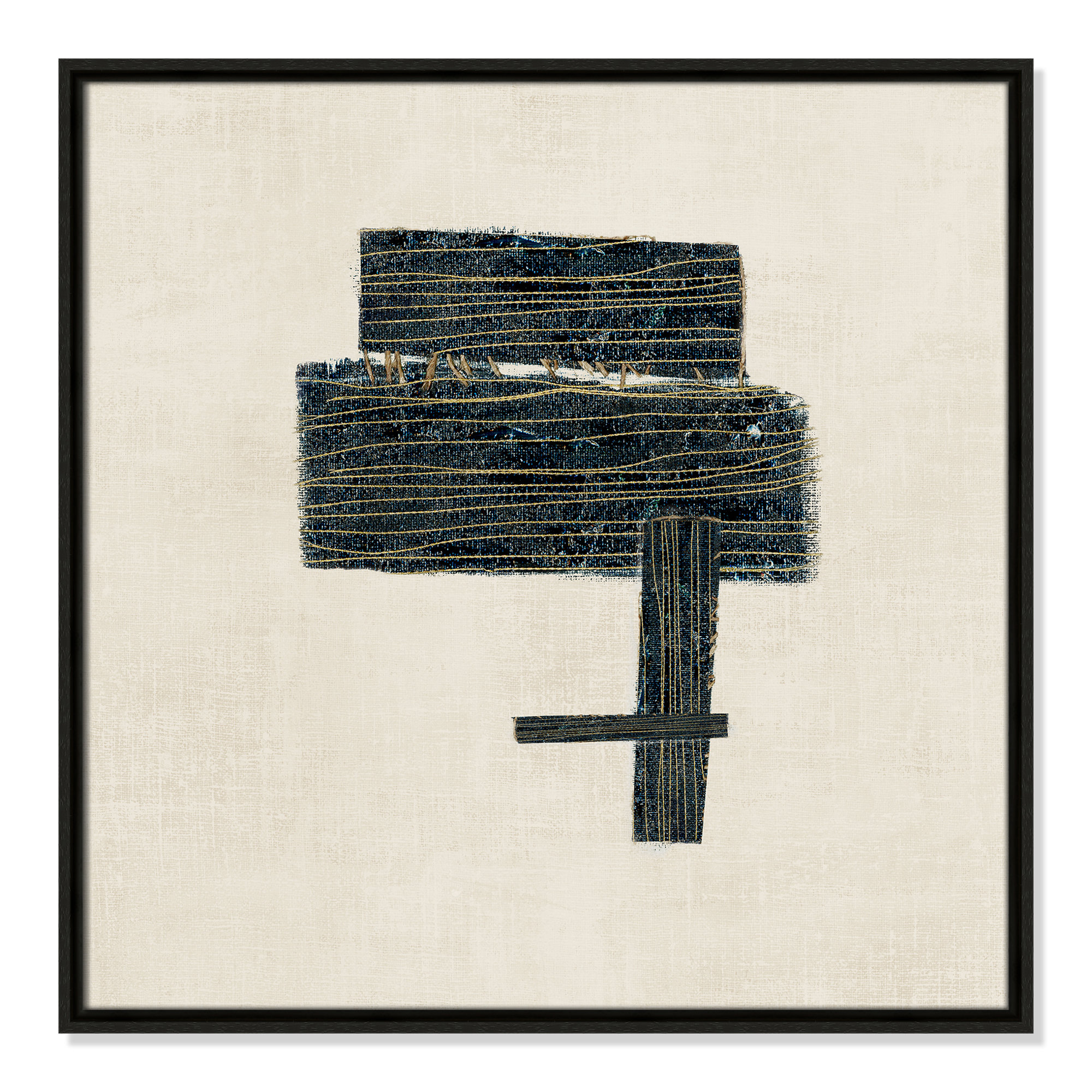 Stiched I Print by , Espresso, 25.5" H x 25.5" W