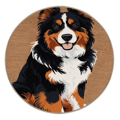  Washable Bernese Mountain Dog Dogs Area Rug