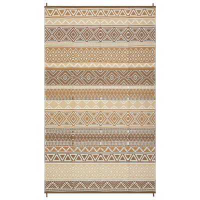 Outdoor Rugs Waterproof Plastic Straw Rug for Patio, Modern Geometric Outdoor Carpet, Reversible Floor Mat for Outside RV Porch Deck Balcony Beach