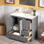 Meuble-lavabo autoportant avec lavabo en céramique, 4 tiroirs et armoire-1758593322