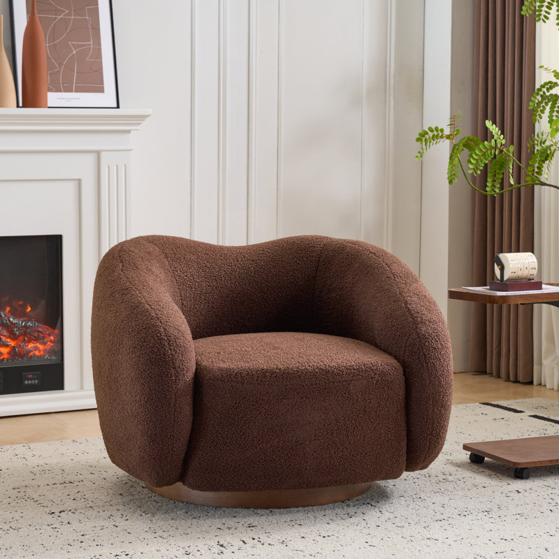 Fauteuil club Rowan, Marron foncé