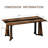 330 Lbs Load Capacity 70.9" Waterproof Table, Rustic Brown And Black, Adjustable Legs For Balance, Steel, Easy To Assemble, Ideal Kitchen Bars Black Dining Office