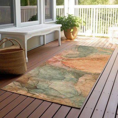 Tapis corail Xhevrie intérieur / extérieur lavable à la machine