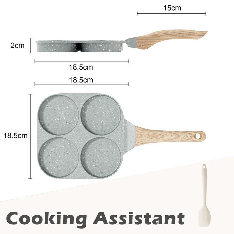 Poêle à omelette en granite antiadhésive 4 tasses Caannasweis, Vert