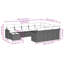 Ensemble de canapé de jardin Vidaxl noir, blanc crème