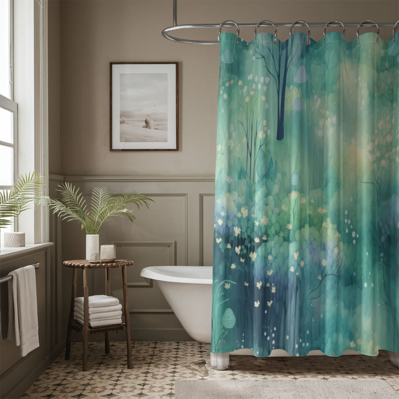 Forest Tranquility - Premium Shower Curtain, 74"H x 71"W