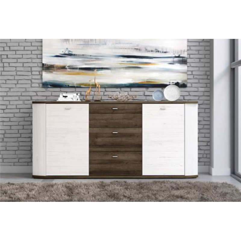 Iduna 167cm Sideboard, White/Brown