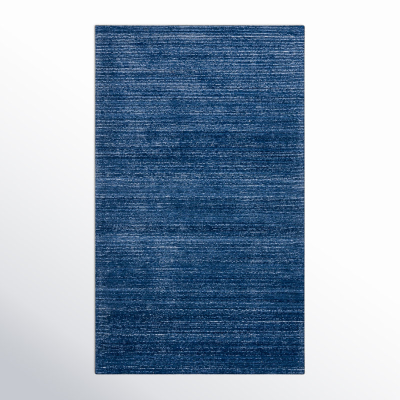 Beltsville Handmade Recycled P.E.T Blue Rug, Rectangle 3' x 5'