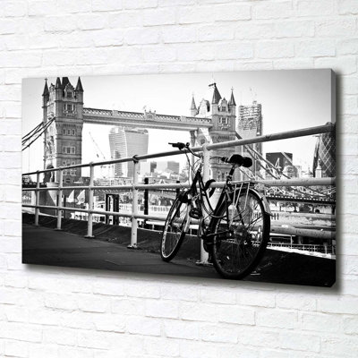 Bike In London - Wrapped Canvas Print