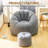Bean Bag Chair With Ottoman, Large Bean Bag Chair & Footstool, Chaise Lounge Chair Indoor, Comfy Lazy Sofa Chair With Footstool, Reading Chair For Living Room, Bedroom-301061025