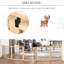Barrière pour animaux 170 po en bois 170 po. Barrière autoportante pliable 6 po. Avec pieds de soutien. Pour les portes, les escaliers. Bois naturel. Idéal pour les canines de petite à moyenne taille