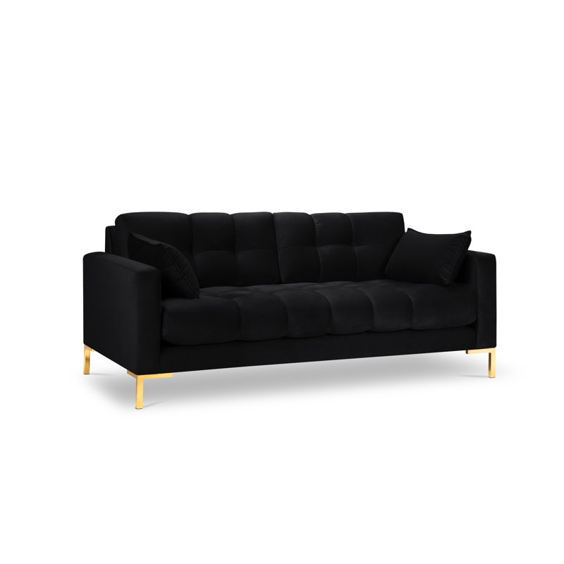 Adoraim 3 Seater Sofa, Gold, Black