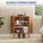 Corner Cabinet with Fluted Door, 3-Tier Farmhouse Storage Shelf with Adjustable Shelf, 31.5'' Space Saving Accent Cabinet for Living Room, Bedroom & Kitchen-875952124