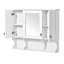 Armoire à pharmacie murale avec miroir ouvert et tablettes ouvertes 35 po x 28 po Galilea-127127630