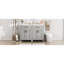 Meuble-lavabo moderne de 48 pouces avec lavabo en céramique, portes à fermeture en douceur, tiroir rabattable, tablettes de porte à double couche, solution de rangement élégante-1568778351