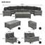 Ensemble de canapé modulaire en osier 8 pièces 8 pièces-1738234384