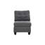 Canapé modulaire 6 pièces pour salon - Canapé en forme de U gris avec tissu en lin et 2 canapés d'angle, fauteuils sans accoudoir, repose-pieds