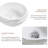Round Diamond-Quilted Ceramic Vessel Sink - Compact Bathroom Basin with Drain Included