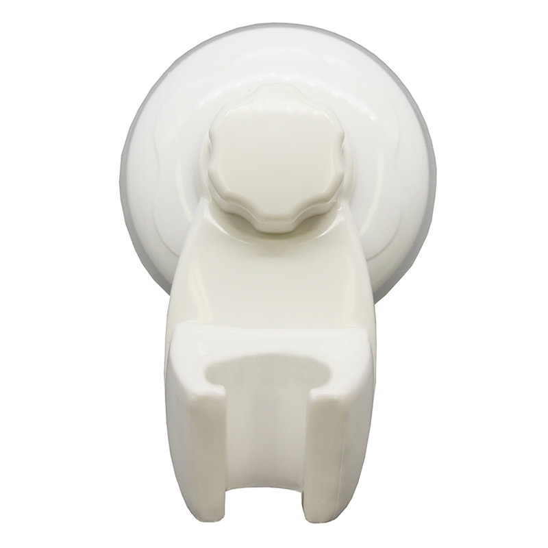 White Plastic Rust Resistant Suction Shower Head Bracket