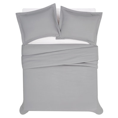 London Fog Garment Wash Solid Duvet Set