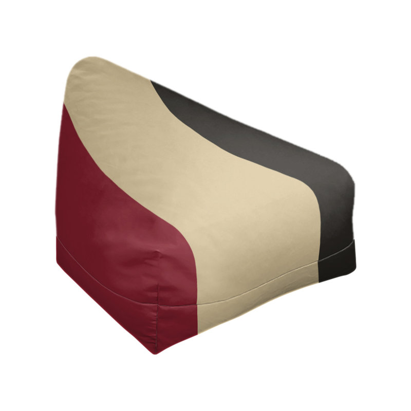Classic Bean Bag, 30" H x 27" W x 27" D, Brick Red/Desert Sand/Black