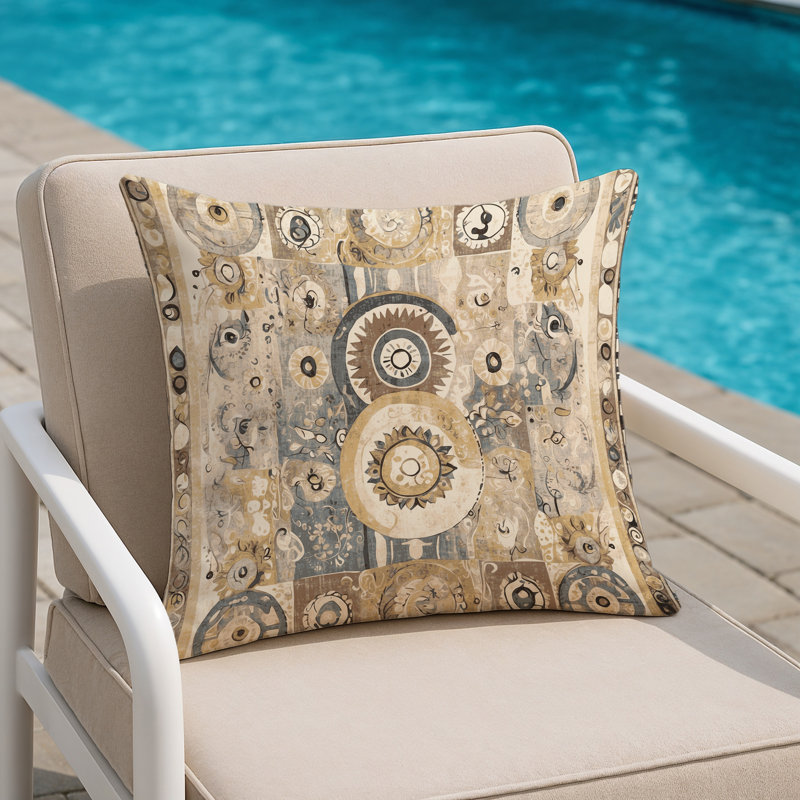Energetic Streak Indoor And Outdoor Pillow, Square 16"