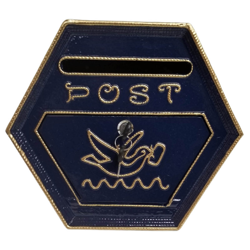 Noisette Wall Mounted Post Box, Blue