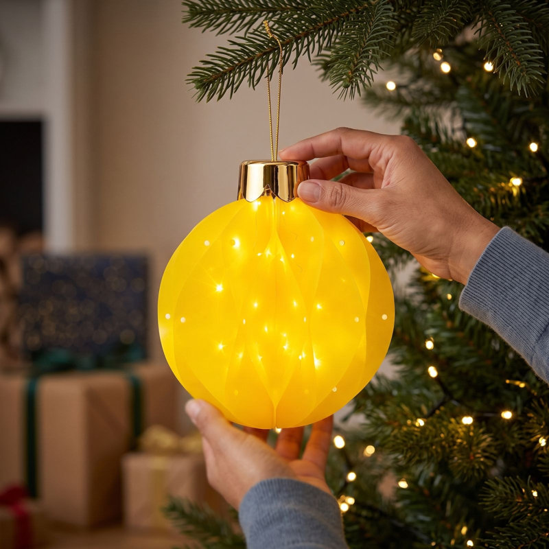 Luminaire suspendu de Noël pour l'extérieur, Yellow