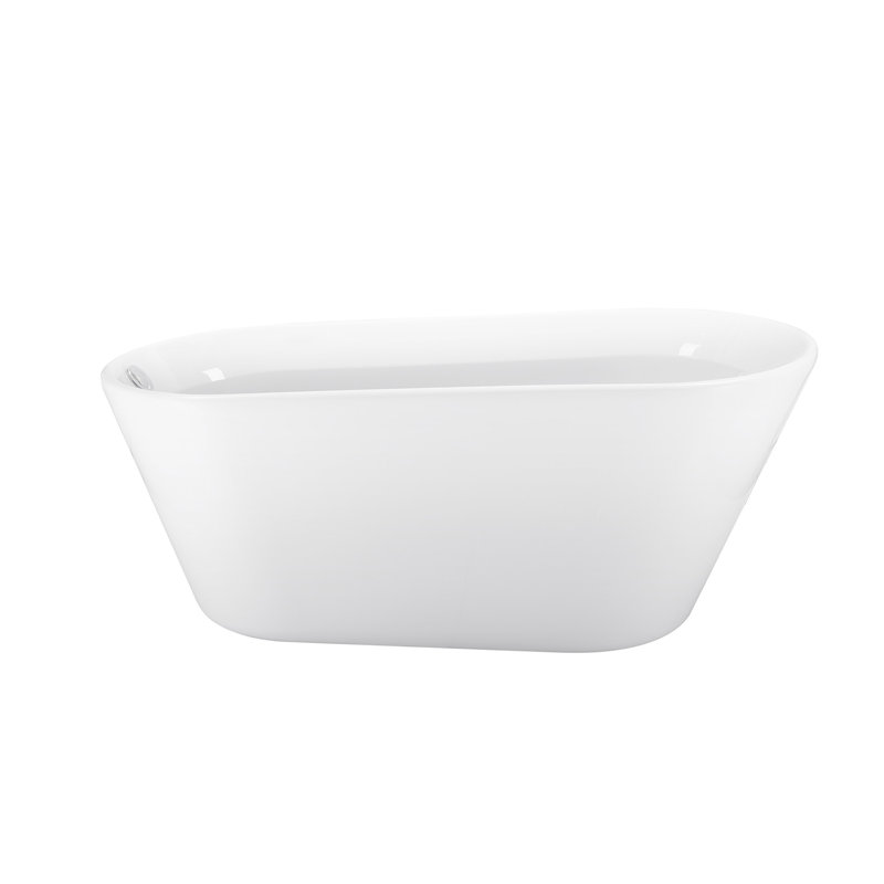 Baignoire de trempage autoportante en acrylique blanc lustré 61 po x 30 po