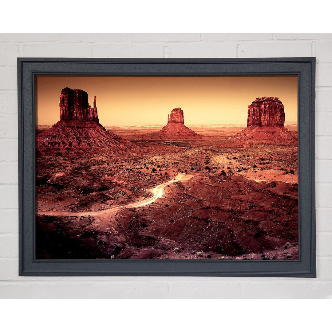 Dunkles Monument Valley Arizona - Einzelner Bilderrahmen Kunstdrucke