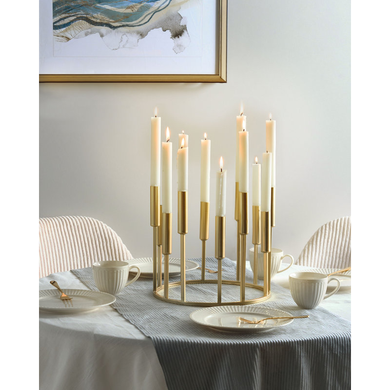 TRAFARIA 26Cm Metal Tabletop Candelabra