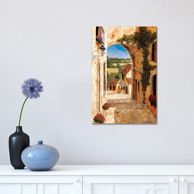 Going Down to the Village 1 Piece Wrapped Canvas Painting, 30.48 cm H x 45.72 cm W