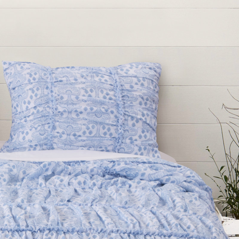 Taie décorative standard Greenland Home Fasion Helena Ruffle, 20 x 26, Standard