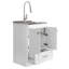 Lawrence - Armoire à linge 24 po avec robinet et évier en acier inoxydable - blanc-453076303