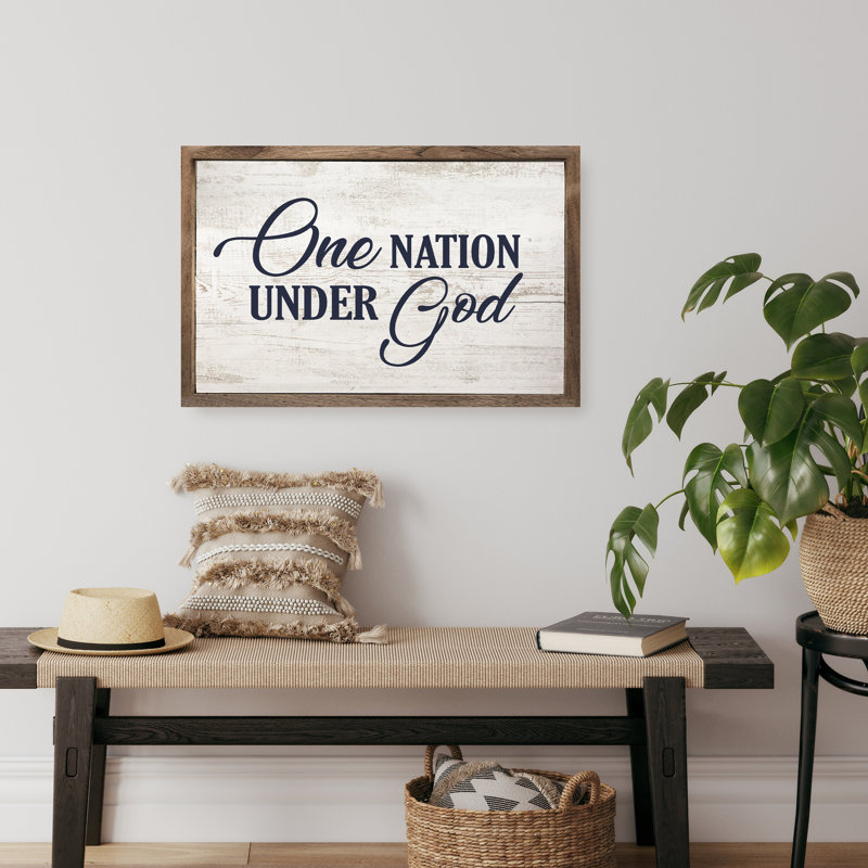 One Nation Under God Whitewash, H 5 po x l 8 po