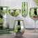 Tropical Leaves 550ml Handmade Wine Glass Set