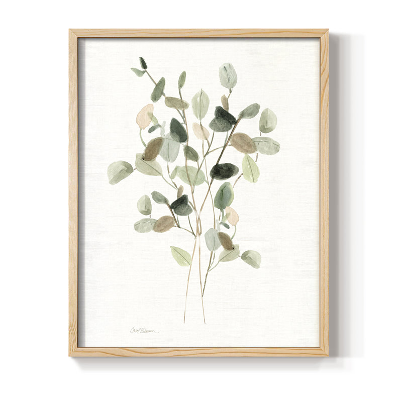 «Leafy Botanical I», reproduction encadrée - bois massif, Natural, H 11 po x l 9 po