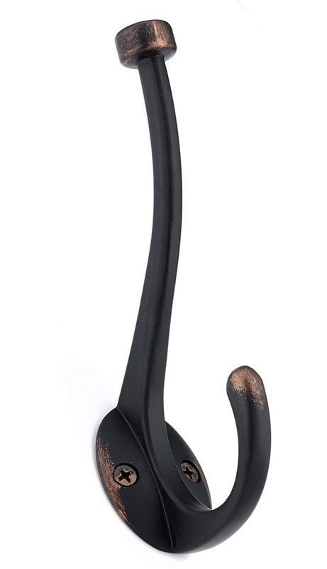 Transitional Metal Wall Hook, Brushed Oil-Rubbed Bronze