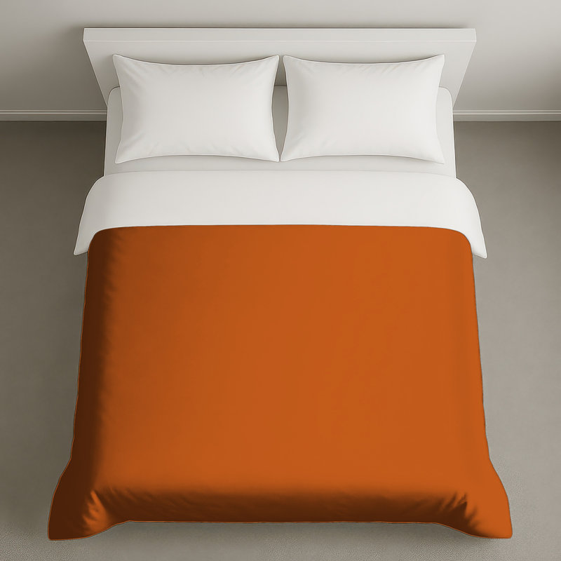 Solid Orange Background Duvet Covers, Queen