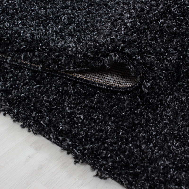 Bryant Dark Grey Area Rug, Rectangle 60 x 110cm