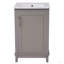 Petit meuble-lavabo moderne de 20 pouces avec lavabo en céramique - 20 * 14,5 * 33,3 pouces, rangement spacieux, 1 porte à fermeture en douceur-53892042