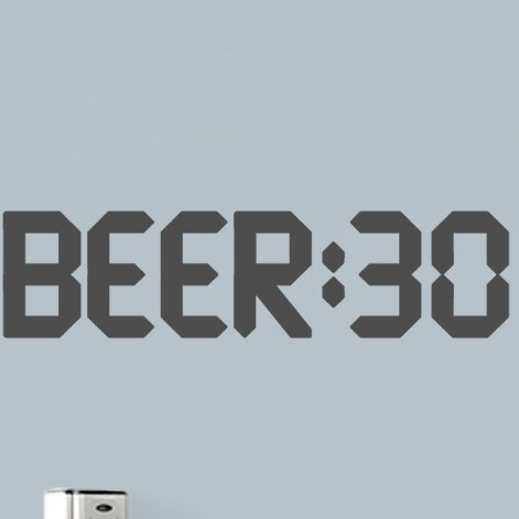 Décalcomanie murale 30 bière, Gris foncé