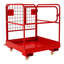 Cage de sécurité pour chariot élévateur pliable, panier de 36 脳 36 pouces, capacité de 1 200 lb avec chaîne de garde-corps et trou de bonde pour 1 à 3 personnes-128783984