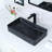 Davivy 13.3'' Black Ceramic Rectangular Vessel Bathroom Sink with Above Counter